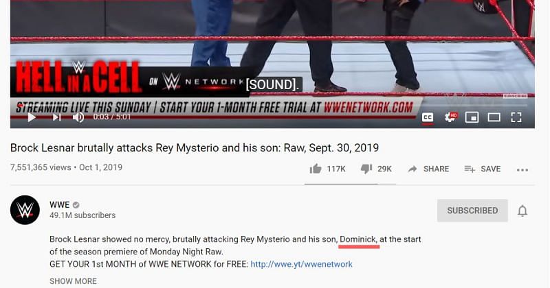 Screenshot from WWE's official Youtube channel.